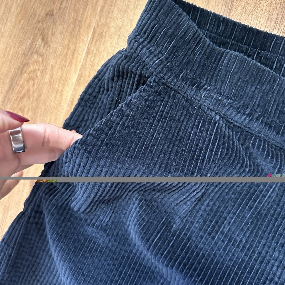 Marine Layer Women's Navy Blue Allison Corduroy Trousers 100% Cotton Size Small - Picture 3 of 7